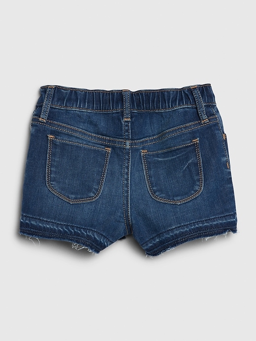 2 of 8 showing, with the color hearts of product Toddler Heart Patch Shorty Shorts