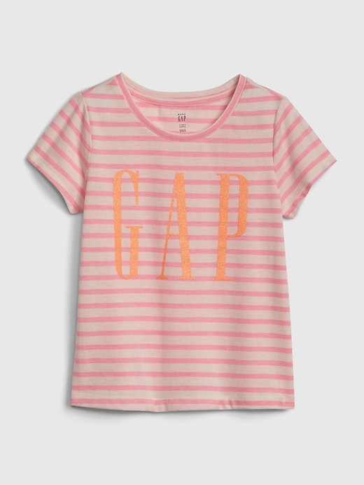View large product image 1 of 1. Toddler Glitter Gap Logo Stripe T-Shirt
