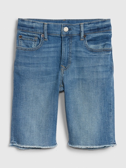 2 of 8 showing, with the color medium wash of product Kids Denim Everyday Shorts with Stretch