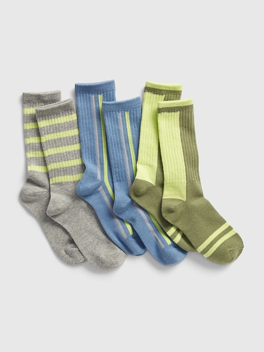 1 of 8 showing, with the color multi of product Kids Tube Socks (3-Pack)