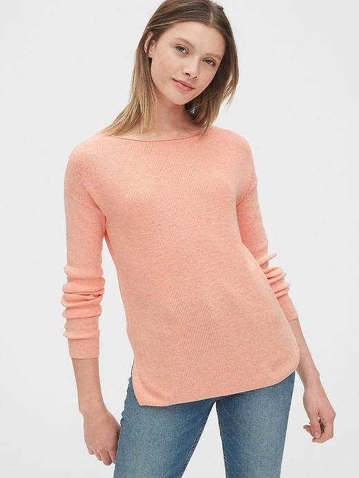 View large product image 1 of 1. True Soft Boatneck Sweater