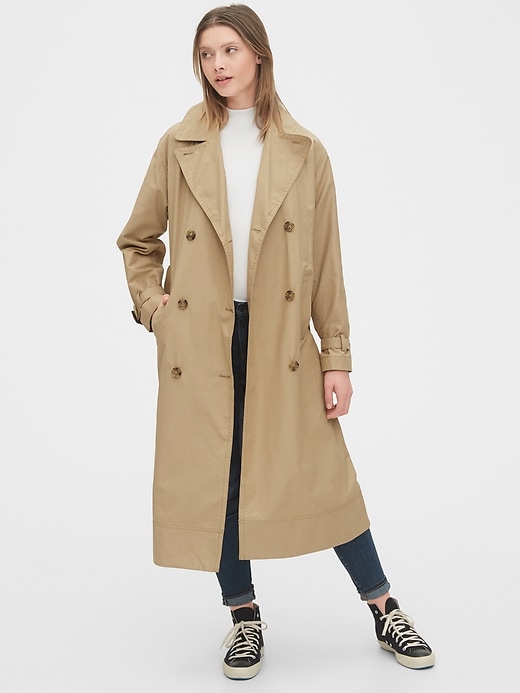 Image number 1 showing, Twill Trench Coat