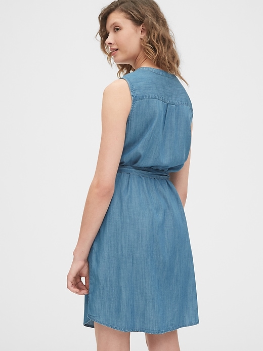 Image number 2 showing, Sleeveless Shirtdress in TENCEL&#153