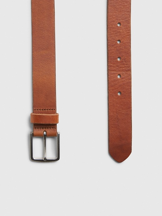 gap black leather belt