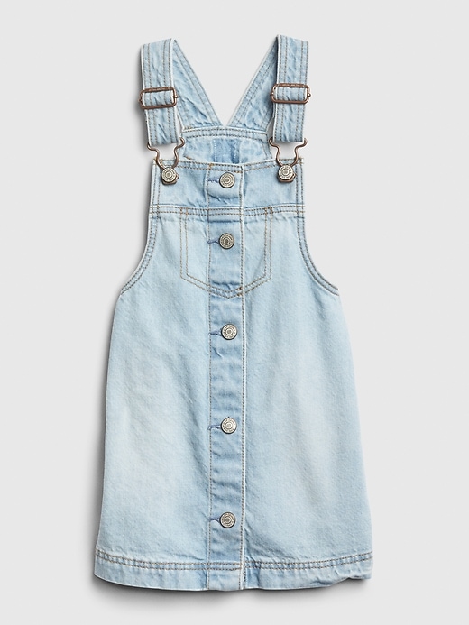 1 of 8 showing, with the color light wash of product Toddler Denim Button-Front Skirtall