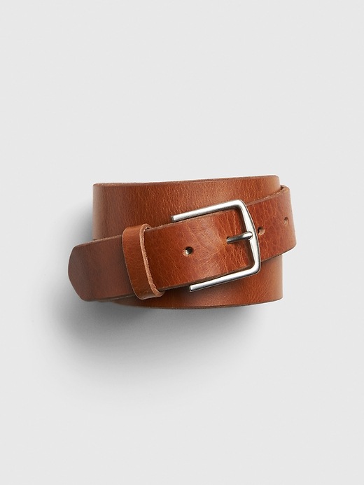 Men's Leather Belt by Gap Brown Cognac Size 32W