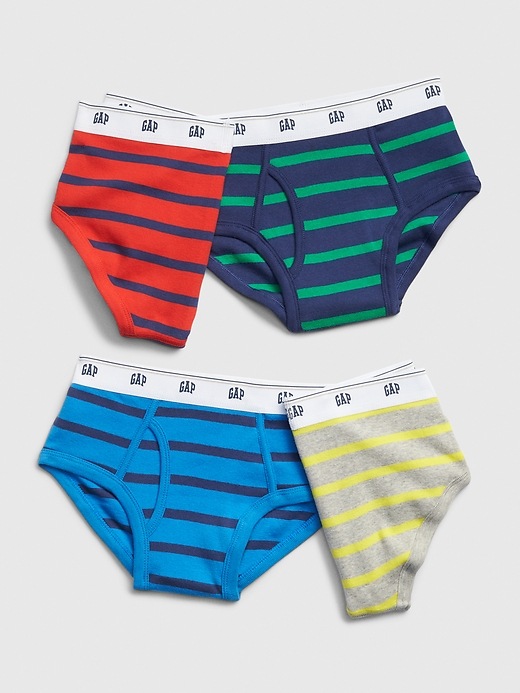 View large product image 1 of 1. Kids Stripe Gap Logo Briefs (4-Pack)