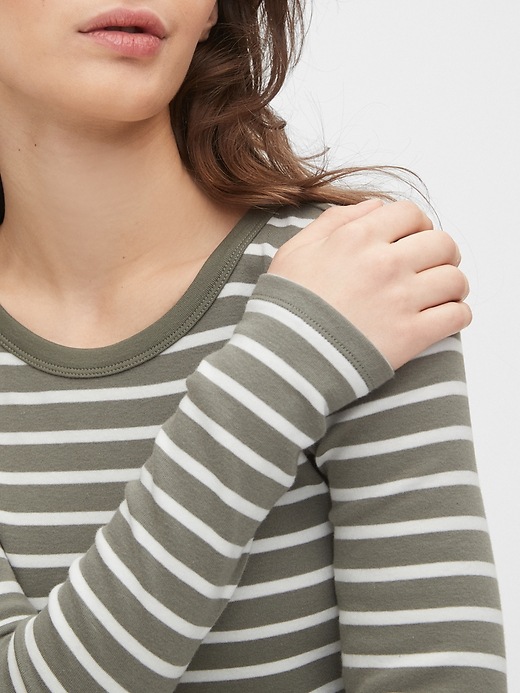 Image number 5 showing, Modern Long Sleeve Stripe T-Shirt