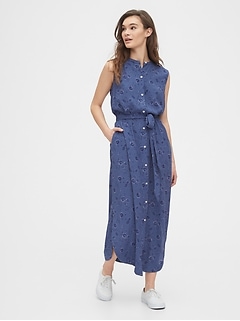 gap denim maxi dress