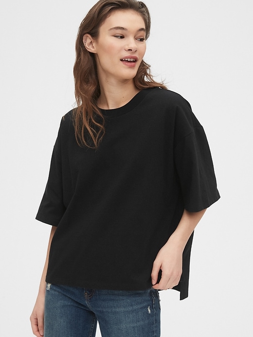 View large product image 1 of 1. Heavyweight Step-Hem T-Shirt