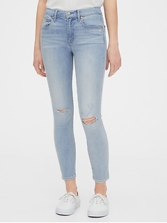 gap mid rise true skinny ankle jeans