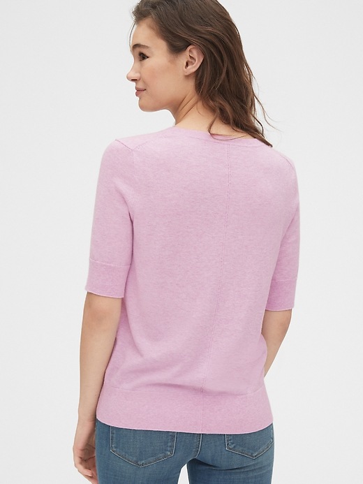2 of 8 showing, with the color purple heather of product Crewneck Sweater in Modal