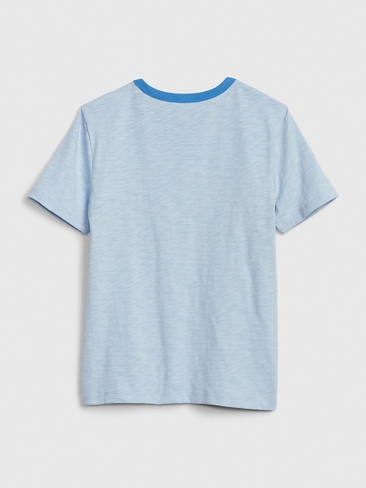 2 of 8 showing, with the color light blue shadow of product Kids Gap Logo T-Shirt