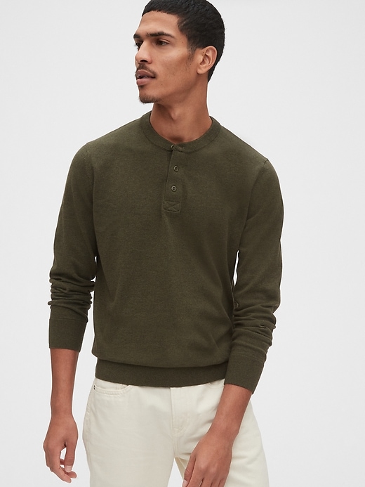View large product image 1 of 1. Mainstay Henley Sweater