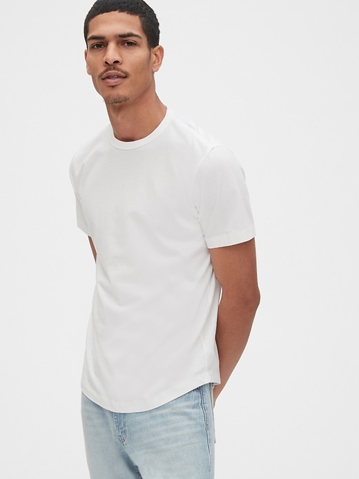 View large product image 1 of 1. Vintage Soft Curved Hem T-Shirt