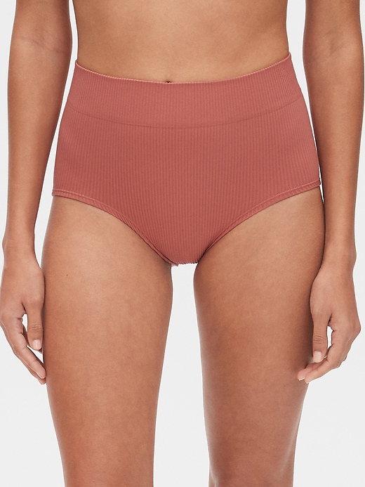 Image number 4 showing, Seamless Ribbed High Rise Brief