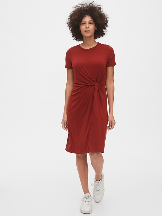 Image number 8 showing, Twist-Knot Dress in TENCEL&#153