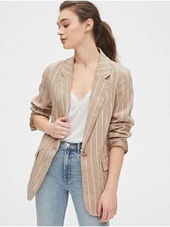 striped blazer womens outfit