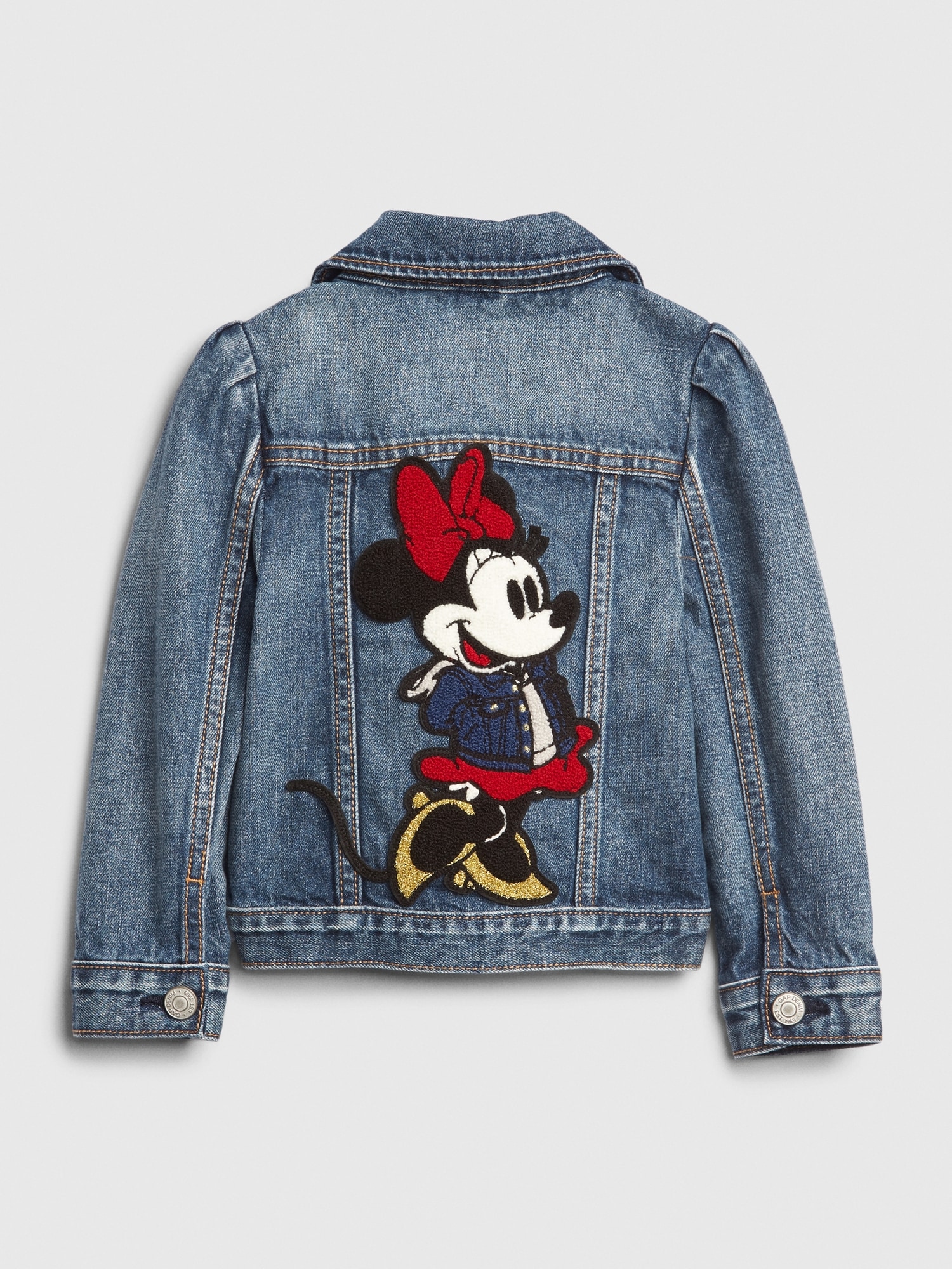 Gap Baby | Disney Minnie Mouse Denim Icon Jacket In Medium Indigo