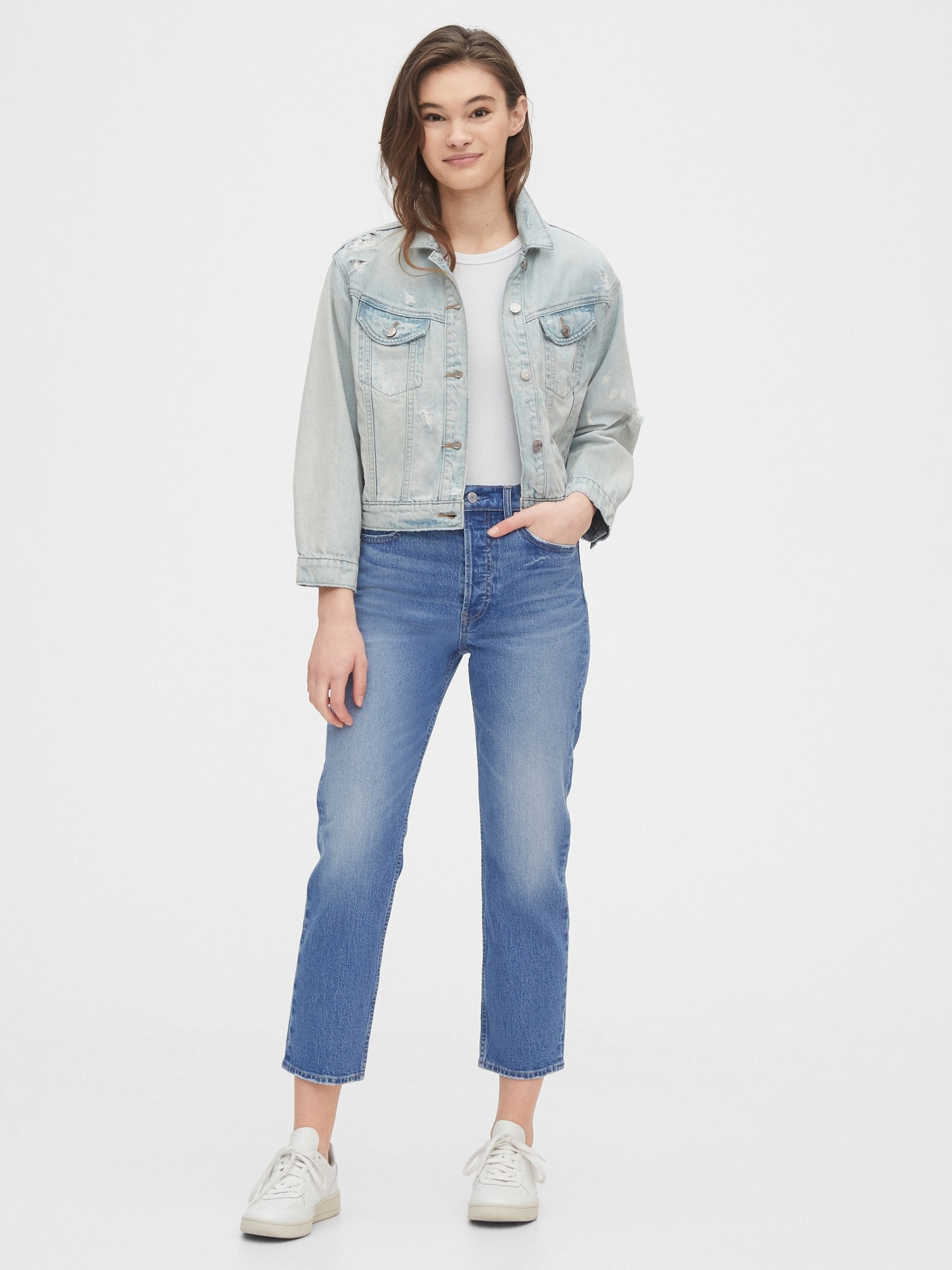 cheeky fit straight leg denim