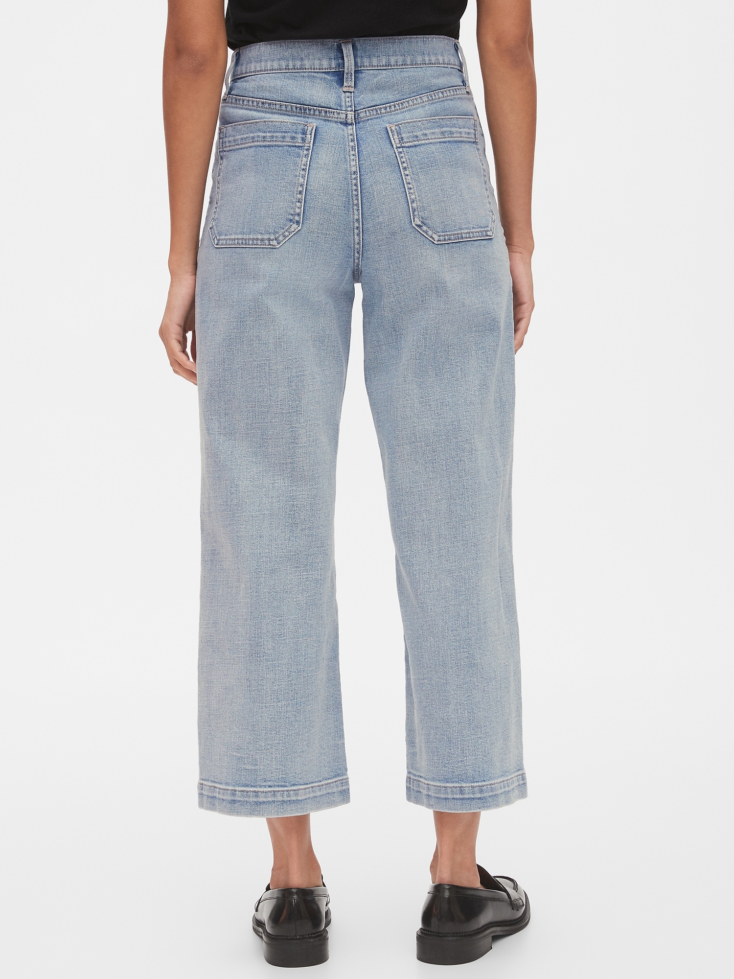 gap wide leg crop jeans