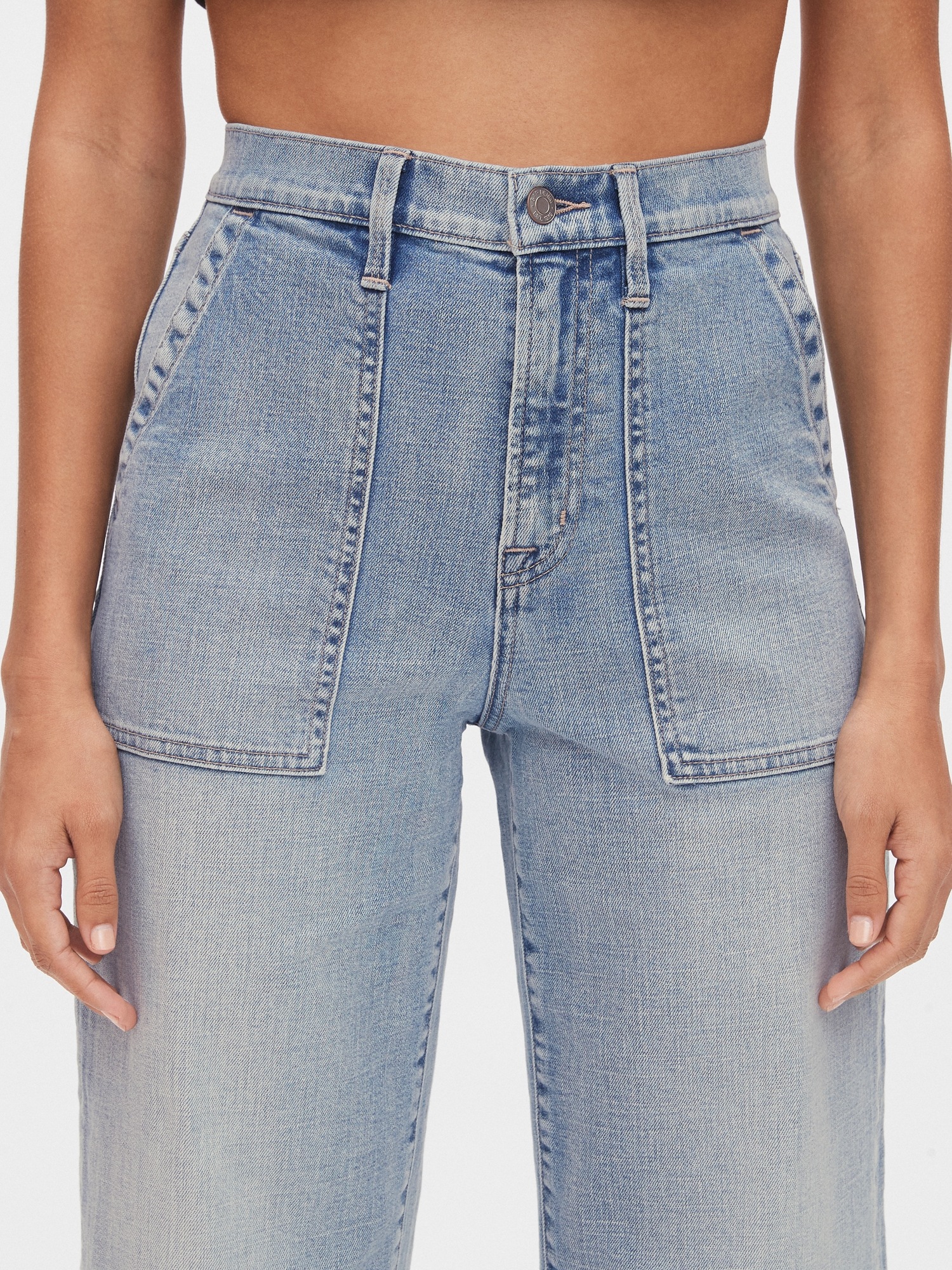 high rise crop jean