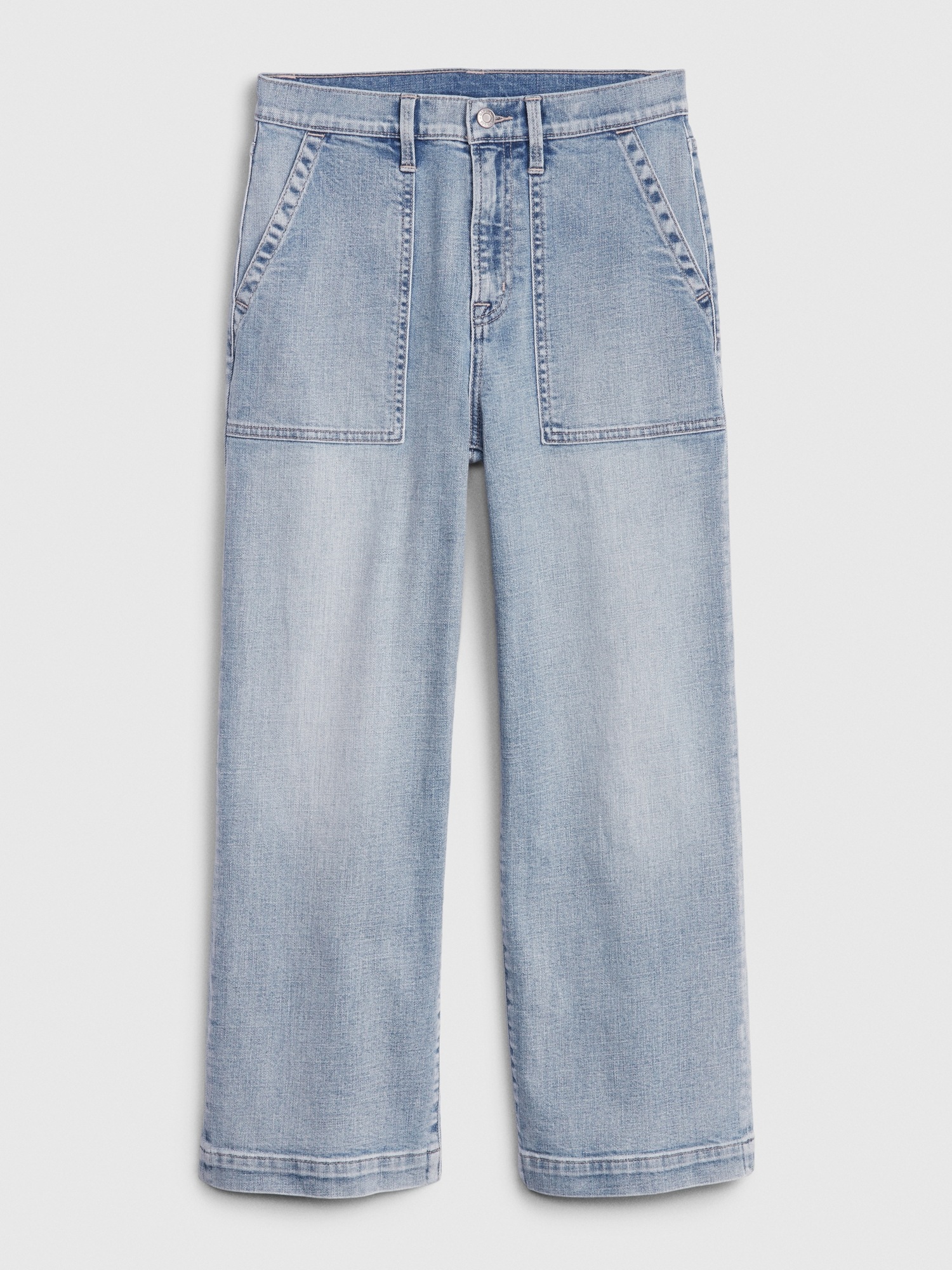 gap wide leg cropped jeans