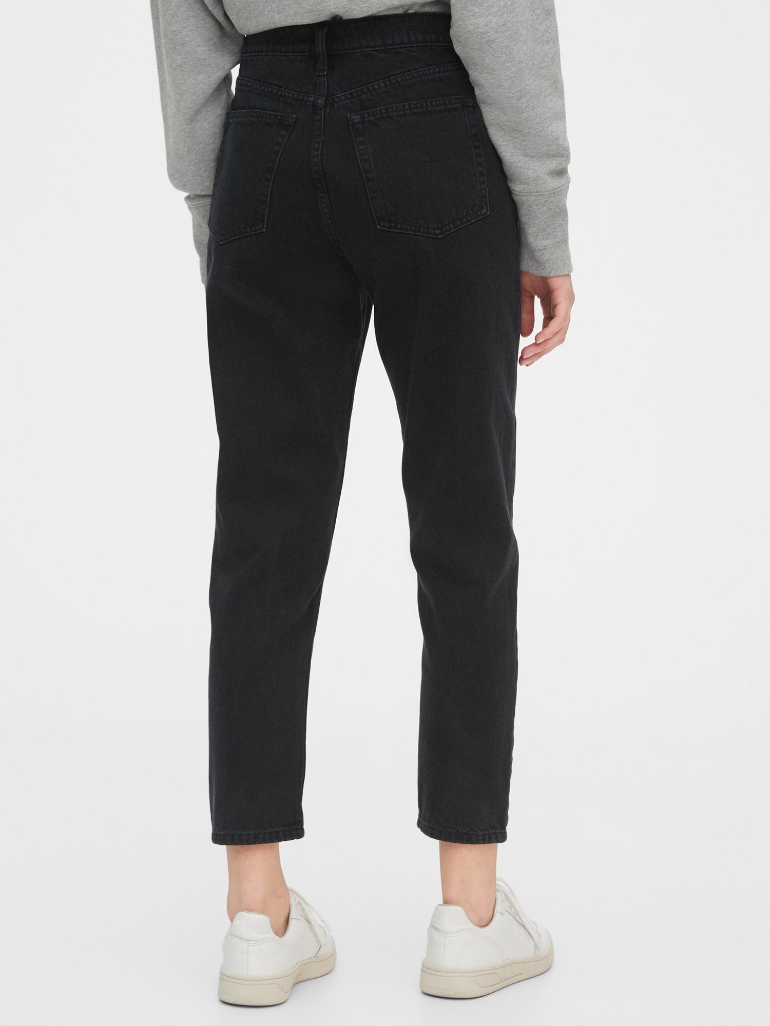grey black mom jeans