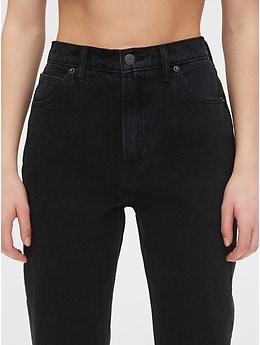 gap mom jeans black