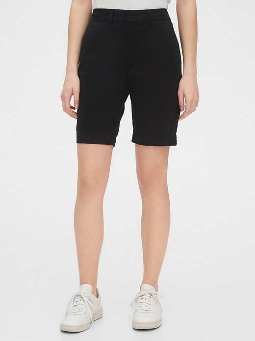 1 of 8 showing, with the color true black of product Bermuda Shorts