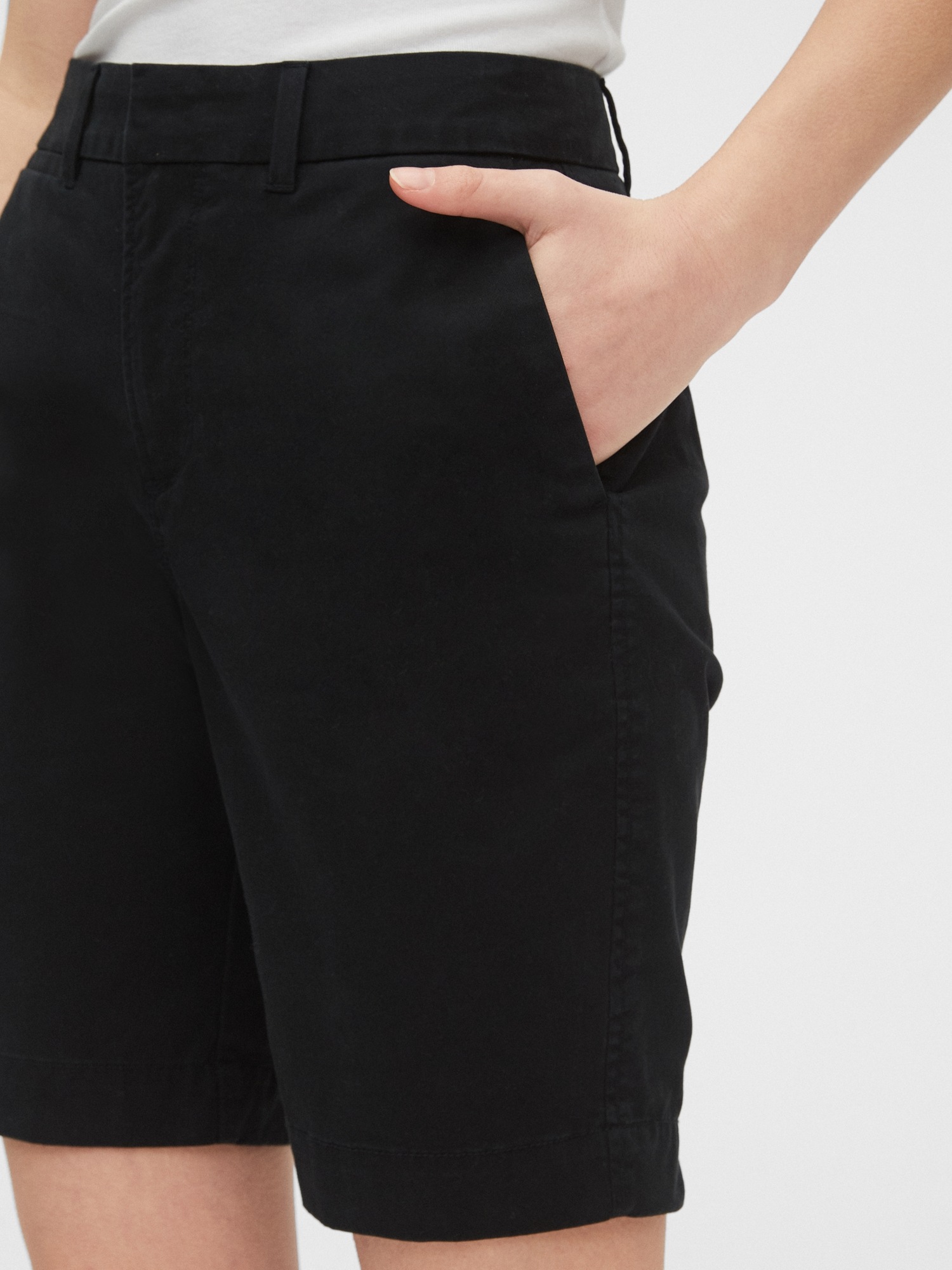 black bermuda shorts
