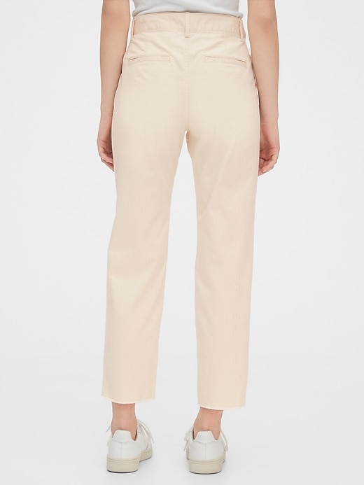 2 of 8 showing, with the color cream of product Straight Leg Khakis