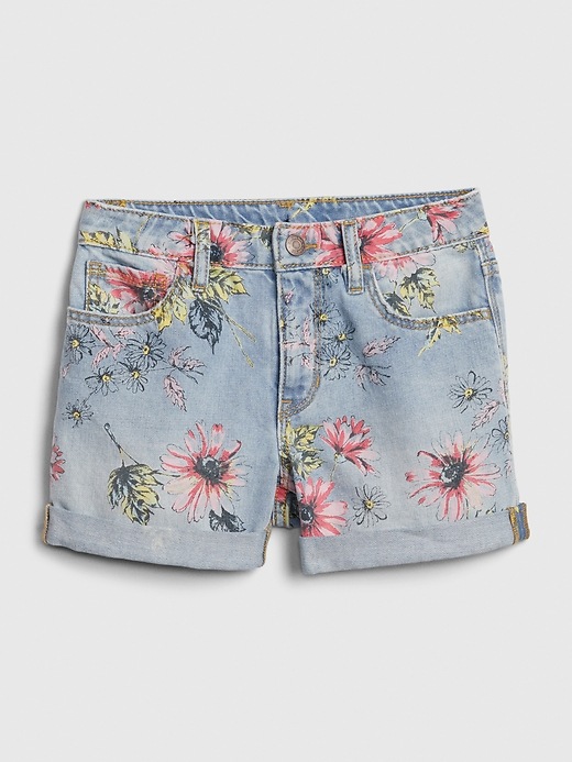2 of 8 showing, with the color floral print of product Kids Floral Girlfriend Shorts