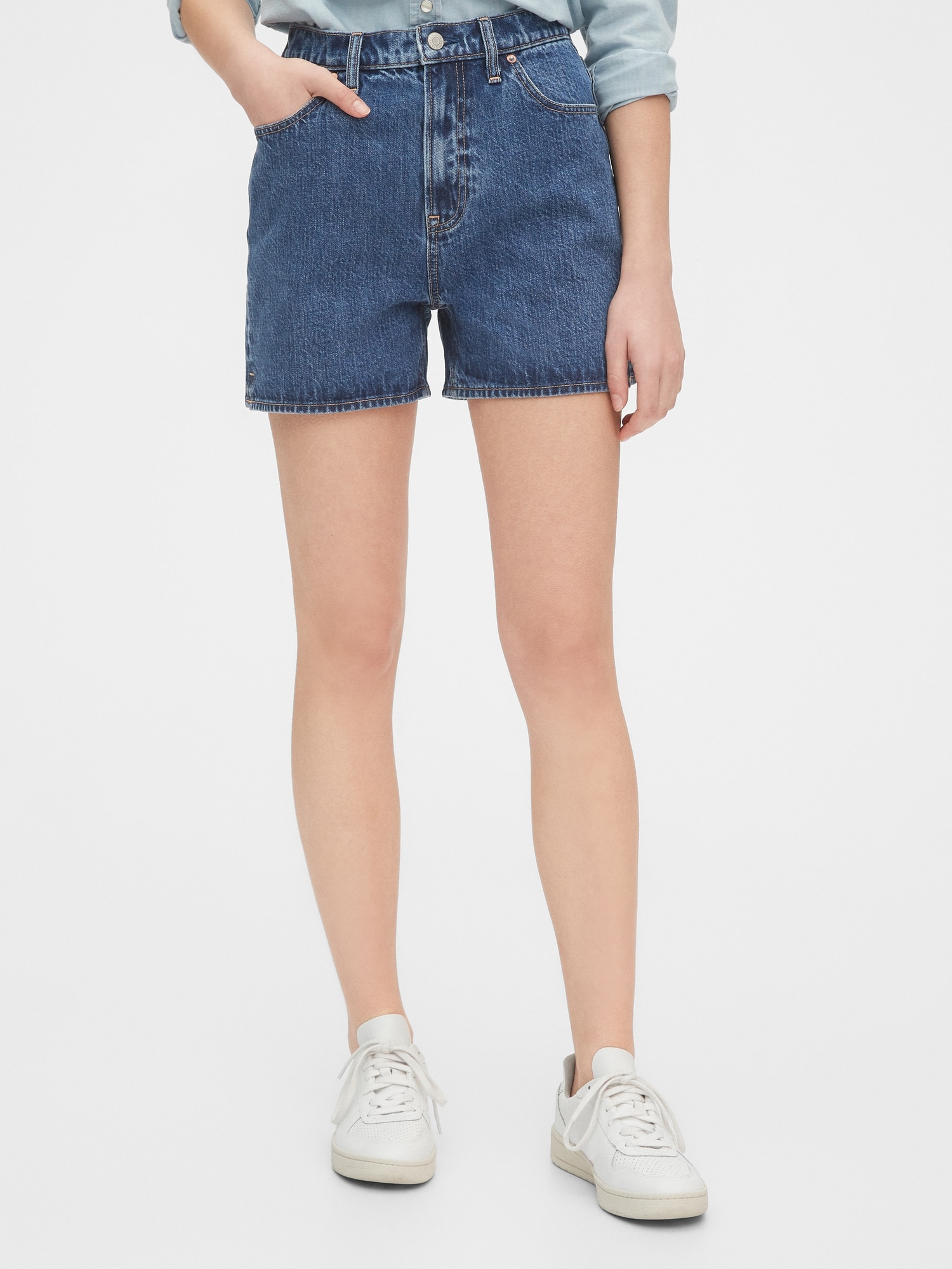 denim mom short