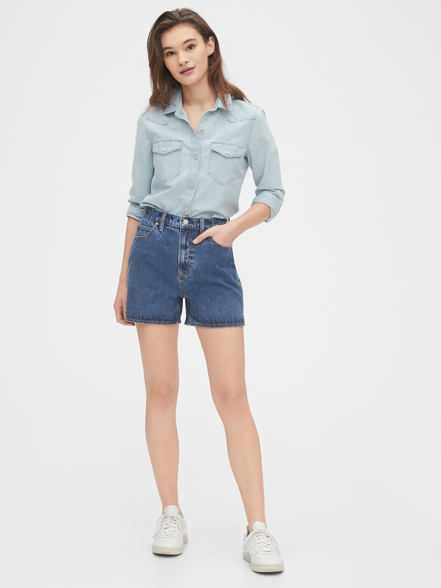 mom shorts jeans