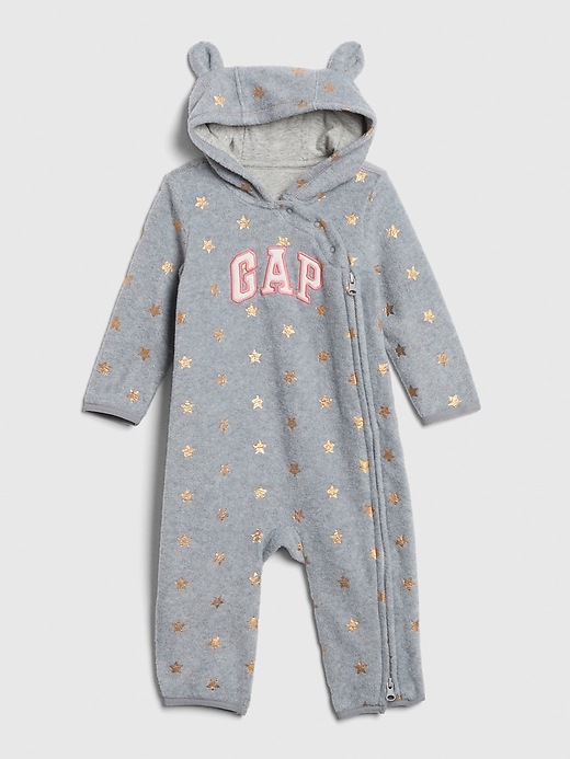 Image number 1 showing, Baby Gap Logo Hoodie One-Piece