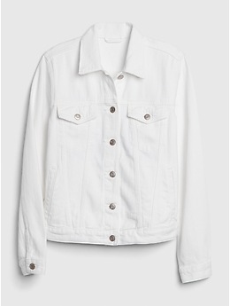 gap white denim jacket