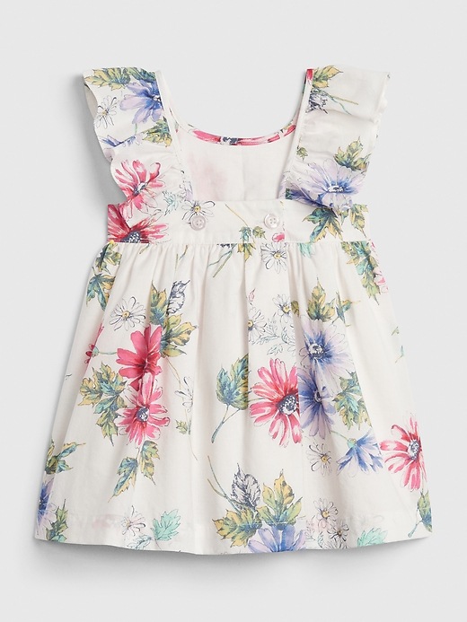 2 of 8 showing, with the color light pink of product Baby Floral Ruffle Dress