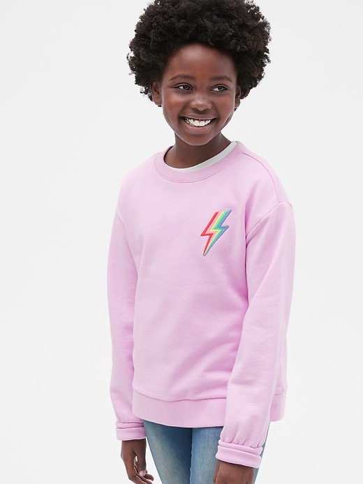 Image number 2 showing, Kids Embroidered Graphic Sweatshirt