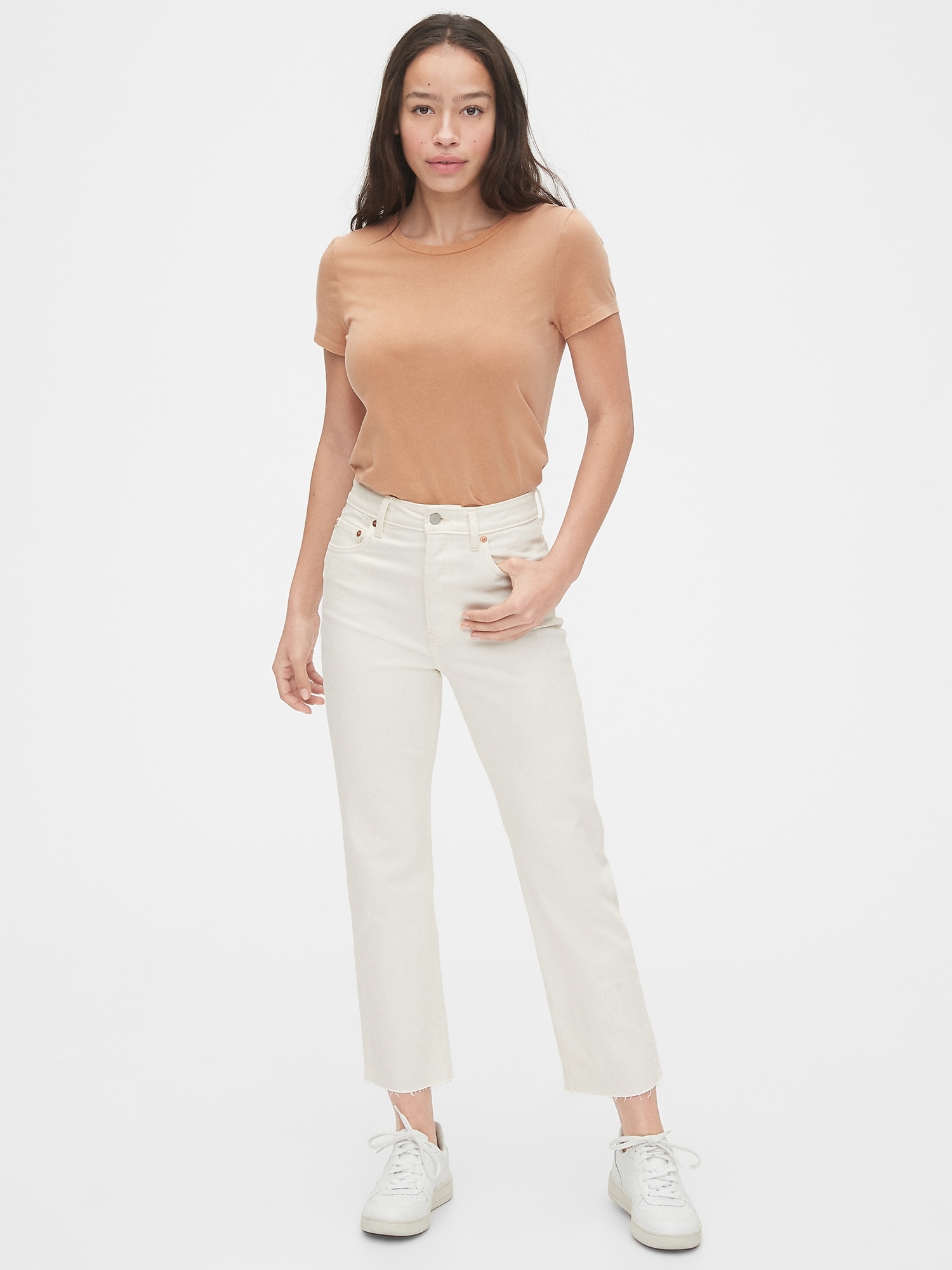 gap high rise straight jeans