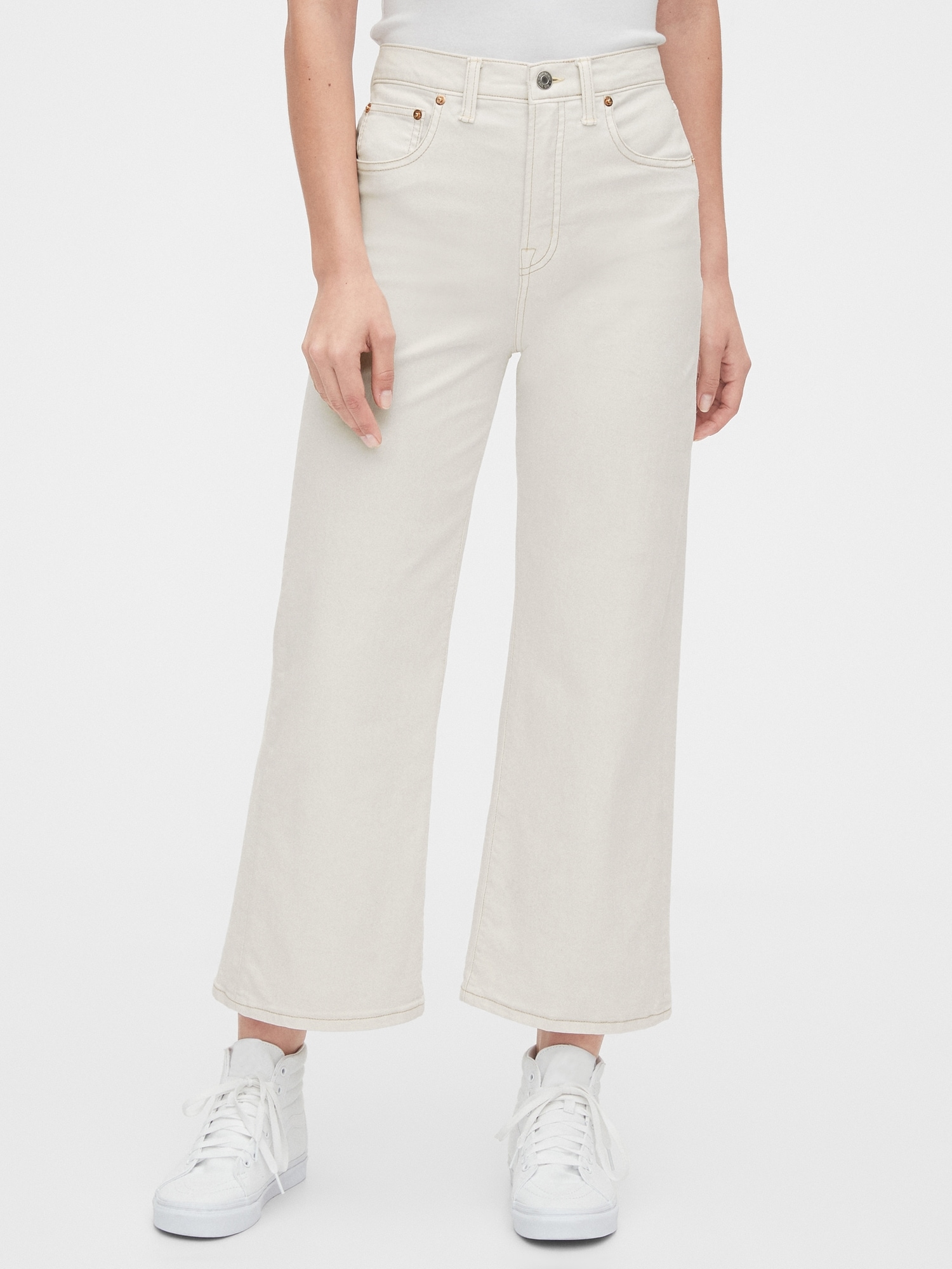 gap high rise crop flare pants