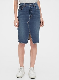 gap jean skirt