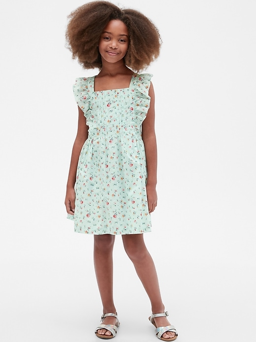 Image number 3 showing, Kids Ruffle Apron Dress
