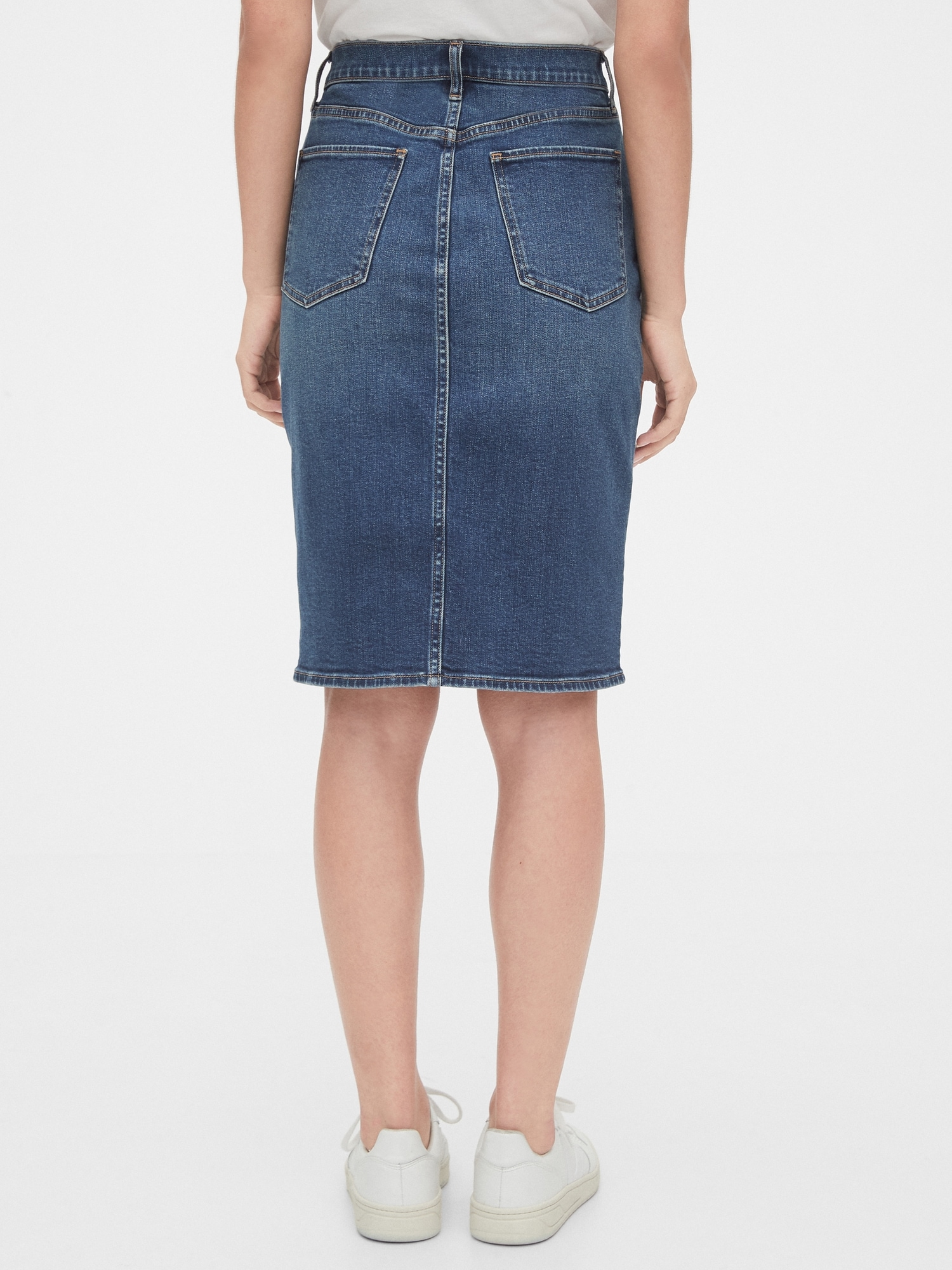 denim pencil skirt