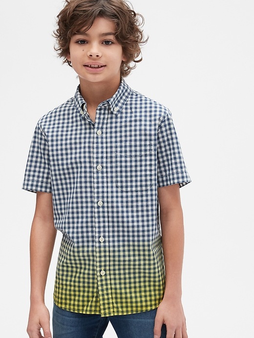 Image number 2 showing, Kids Poplin Button-Up Shirt