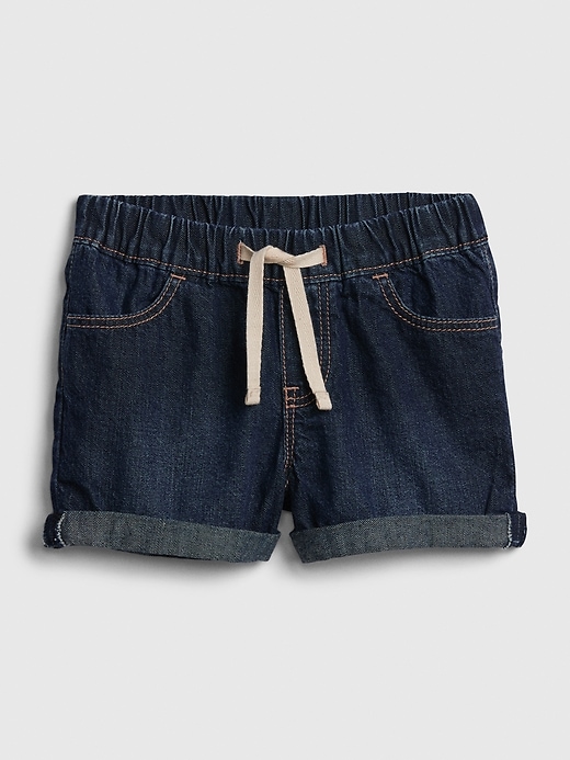 Image number 1 showing, Toddler Pull-On Denim Shorts