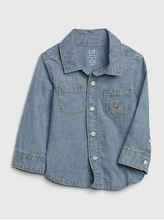 baby girl chambray shirt