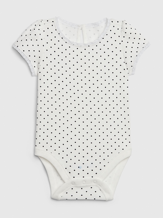 Image number 1 showing, Baby Picot Trim Bodysuit