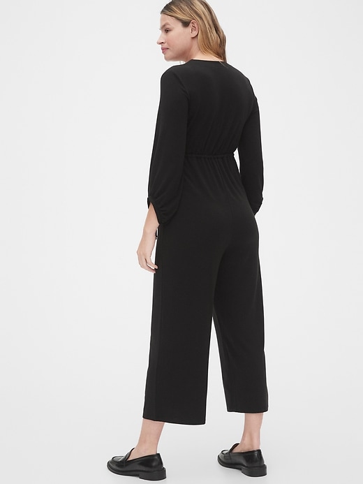 Image number 2 showing, Maternity Wide-Leg Jumpsuit