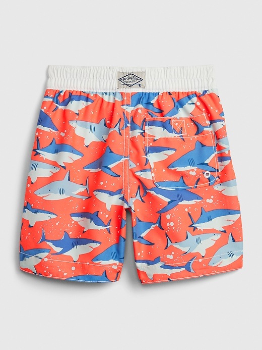 Image number 2 showing, Toddler Shark Swim Trunks